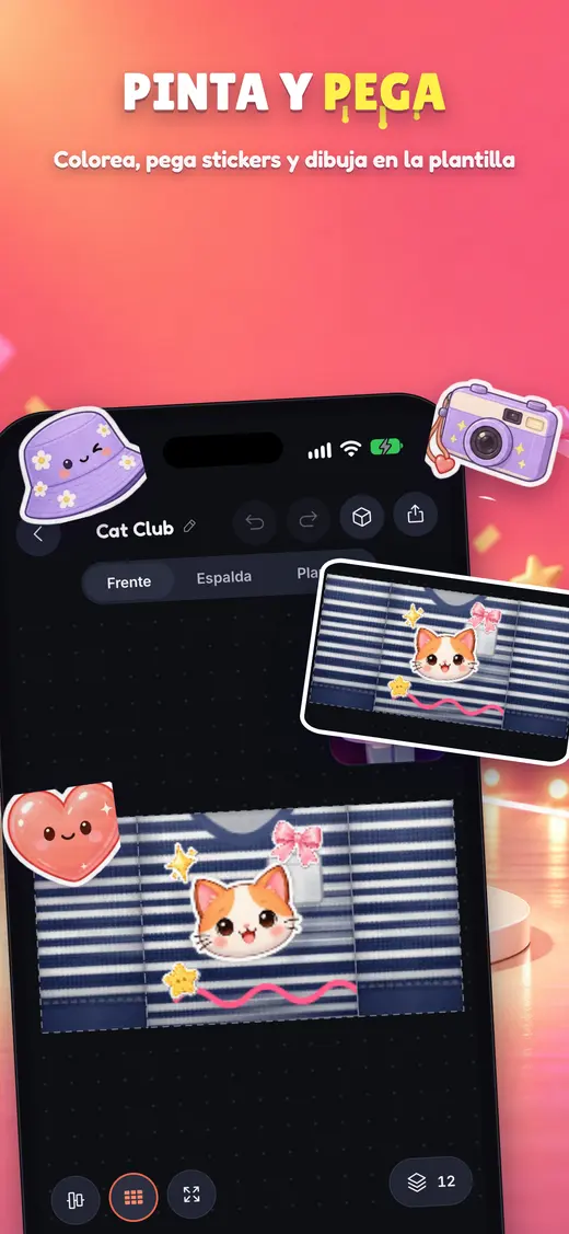 El editor con una camisa de rayas y un sticker de gato